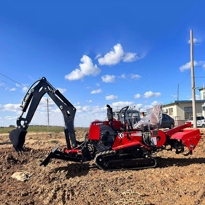 Tractor de jardín de 35 HP Mini Crawler HYCT-25D con dozer delantero