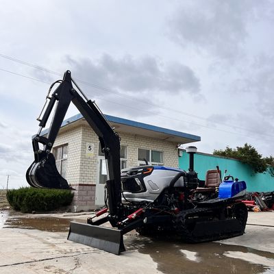 Equipo agrícola automotriz con excavadora
