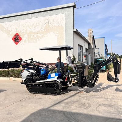 Equipo agrícola automotriz con excavadora
