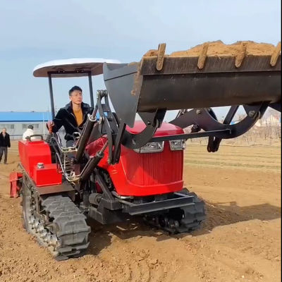 Maquinaria pesada de cultivo Tractor compacto de 80 CV con cargador