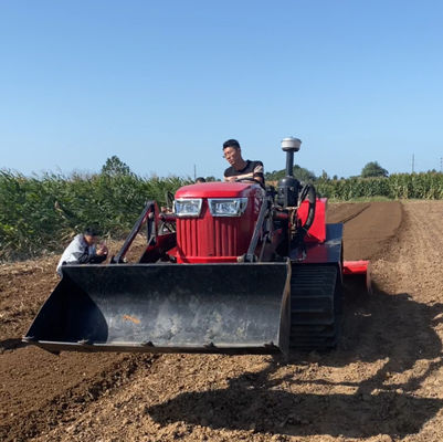 Maquinaria pesada de cultivo Tractor compacto de 80 CV con cargador
