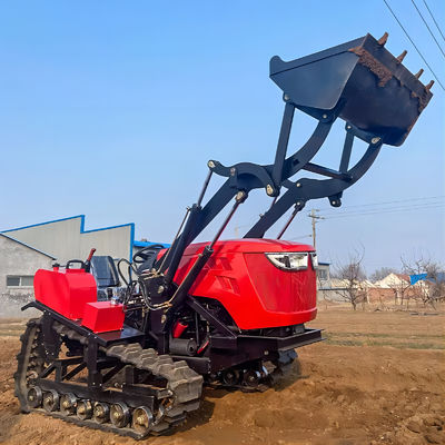 Maquinaria pesada de cultivo Tractor compacto de 80 CV con cargador