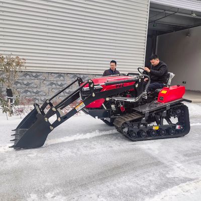 Mini Orchard 50HP Rollo de campo de arroz Tractor Maquinaria agrícola con cargador