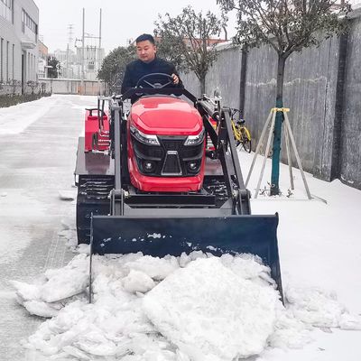 Mini Orchard 50HP Rollo de campo de arroz Tractor Maquinaria agrícola con cargador