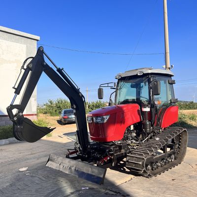 Tractor de cabina cerrada de 120 CV Equipo agrícola Mini tractor de rastreo con motor diesel
