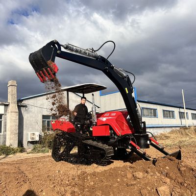 Agricultura Pequeños tractores de tracción a cuatro ruedas de 120 CV con excavadora