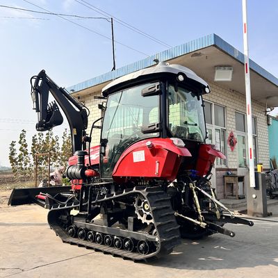 Tractor de cabina cerrada de 120 CV Equipo agrícola Mini tractor de rastreo con motor diesel