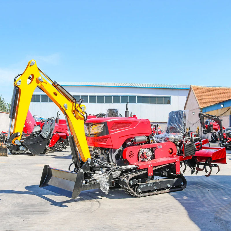 Nuevas llegadas confiable y barata Mini Tractor de rastreo con Rototiller cortador de lechuga Tractor de relleno de retroceso rastreador