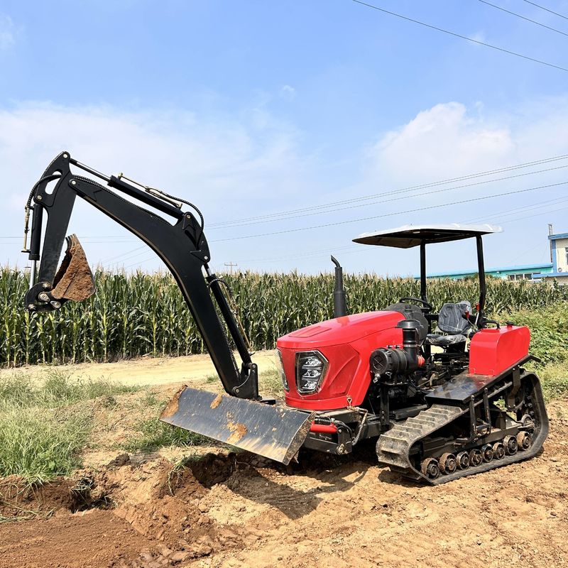 Maquinaria agrícola de 80 CV Equipo de cultivo de granjas Tiller giratorio Mini tractor de rastreo agrícola